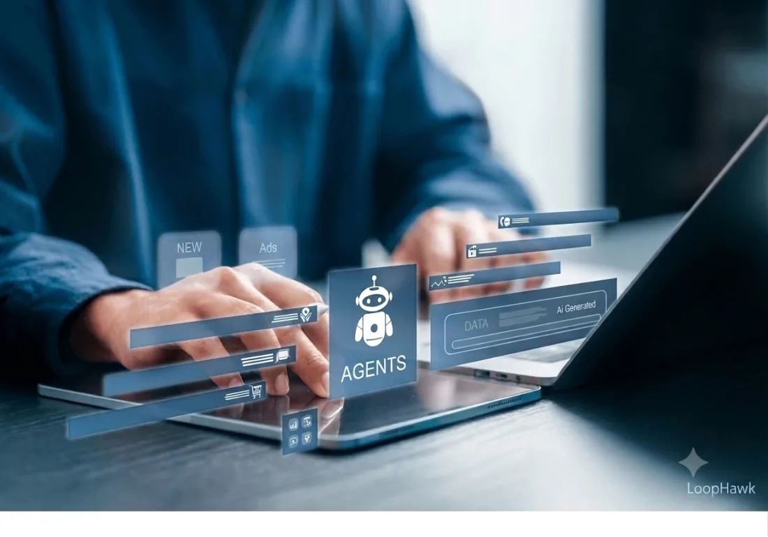 AI agents working across a business's tools